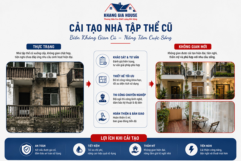 chi phí cải tạo nhà tập thể