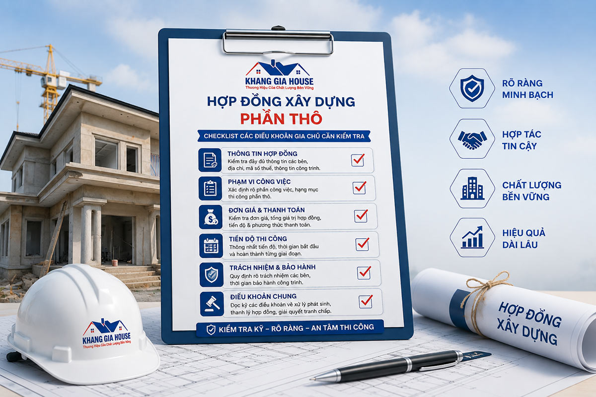 hợp đồng xây dựng phần thô