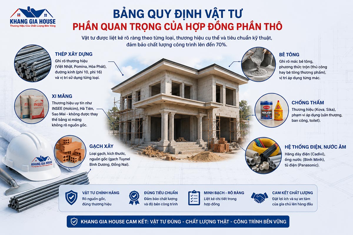 hợp đồng thi công xây dựng nhà ở phần thô
