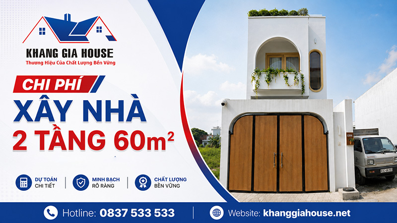 xây nhà ống 2 tầng 60m2