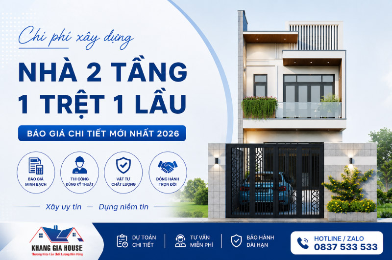 giá xây dựng nhà 2 tầng