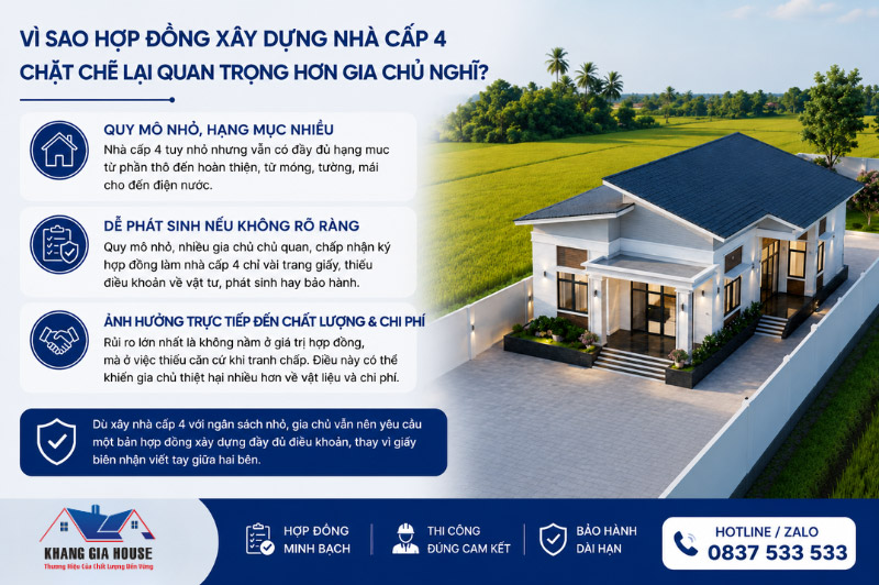 hợp đồng xây dựng nhà ở cấp 4