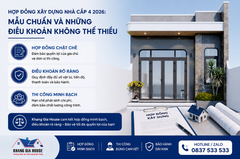 hợp đồng xây nhà cấp 4