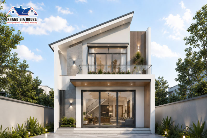 thiết kế mặt tiền nhà gác lửng