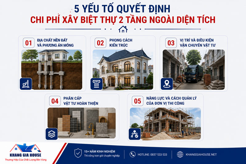 chi phí xây biệt thự 2 tầng tp hồ chí minh