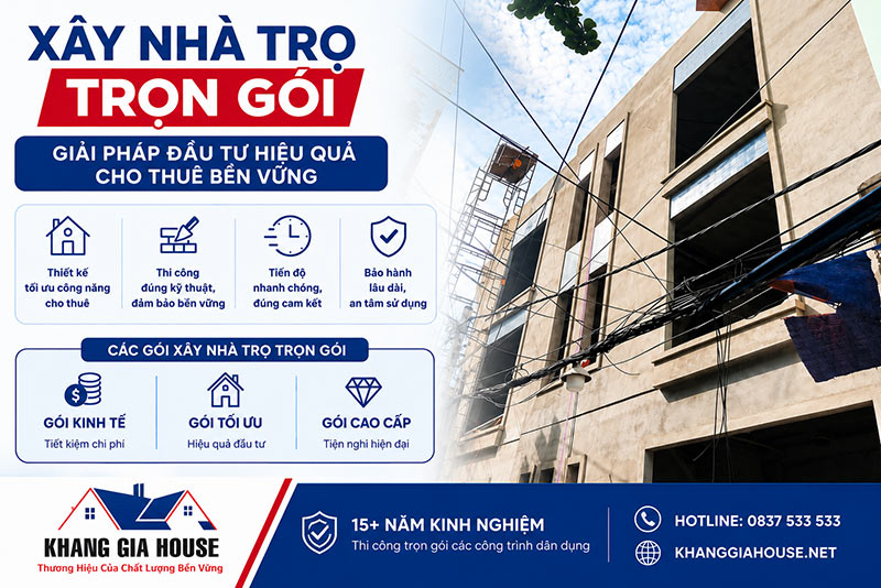 giá xây dựng nhà trọ trọn gói
