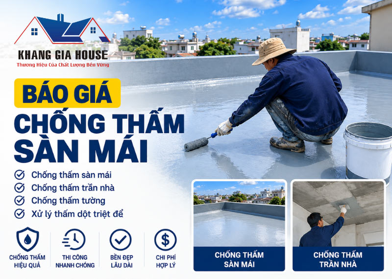 báo giá chống thấm sàn mái