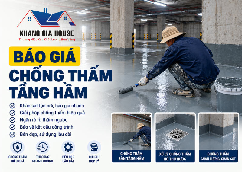 báo giá dịch vụ chống thấm tầng hầm
