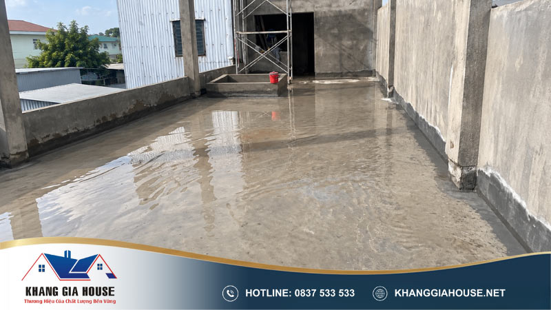 quy trình ngâm nước kiểm tra chống thấm sân thượng